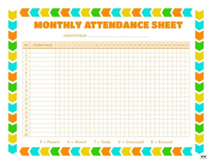 How do you create an attendance sheet?