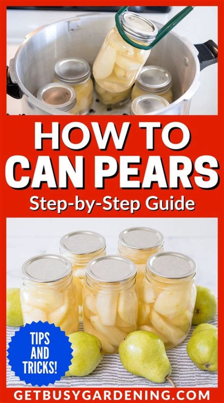 How do you keep canned pears from turning brown?
