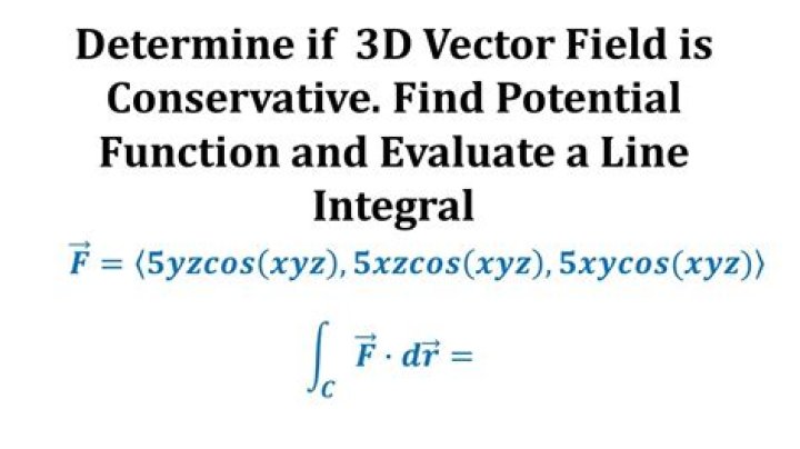 How do you know if a 3d vector field is conservative?