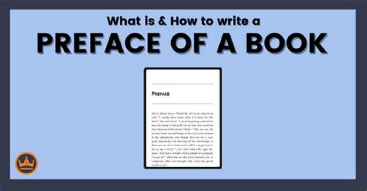 How do you write a preface for a book?