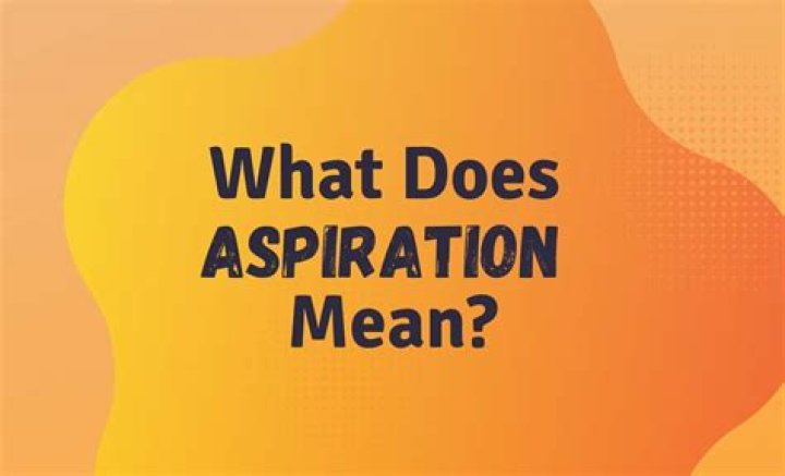 What does aspiration mean?